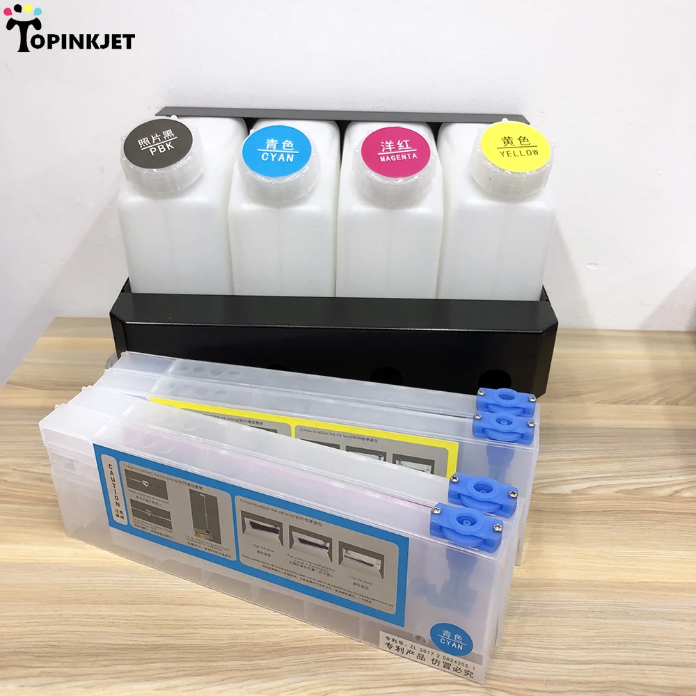 4 Ink Tank With 4 Ink Cartridge CISS System Continuous Supply System For Mutoh Roland Mimaki Series Printer Bulk