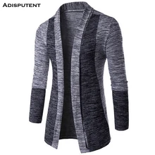 Aisputent 20196 M-4XL, большой размер, Осень-зима, теплый мужской кардиган, пэчворк, мужские повседневные свитера, пальто, мужская верхняя одежда, chompas para