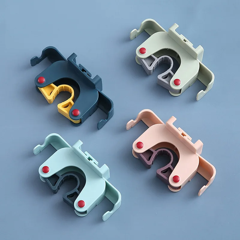 

1 Pc Wall Mounted Mop Rack Hook Waterproof Suspension Mop Clamp Broom Hanger Storage Organizer Clips Metal Tools Behind Door