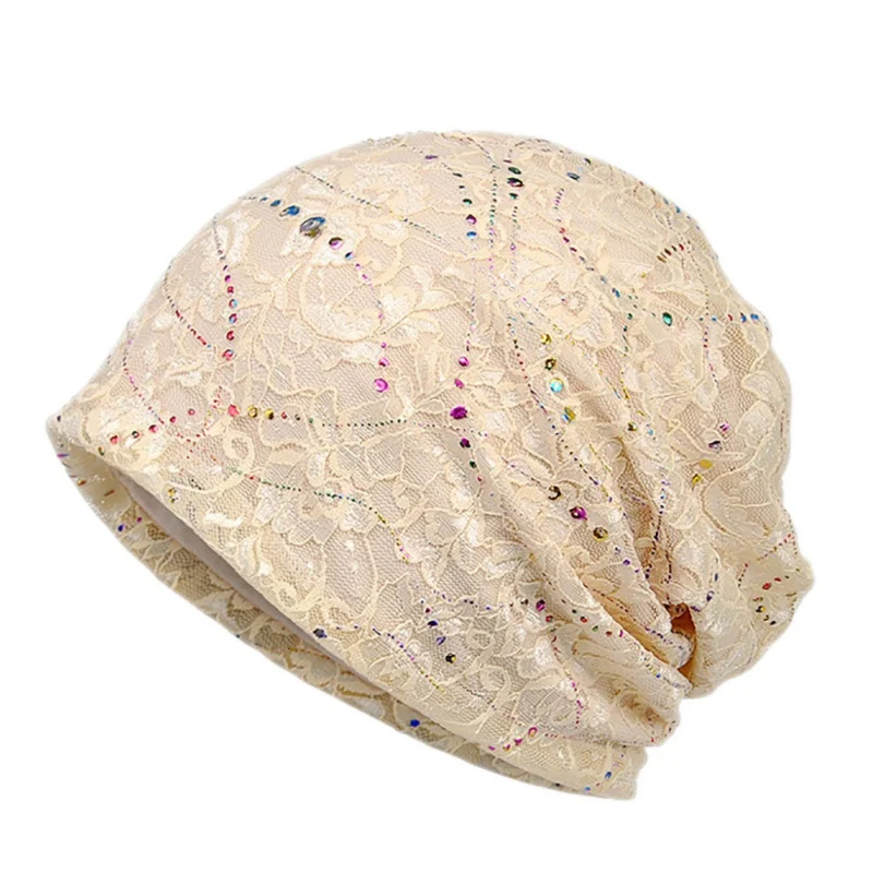 

Sport Mountaineering Hats Printed Flowers Lace Summer Knitted Beanies Women Ladies Cycling Hiking Sport Cap Flower Sport Hat