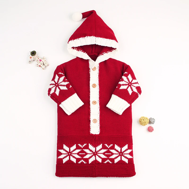 n Baby Sleeping Bag Envelope Baby Thickening Winter Velvet Knit Warm Sleeping Bag Wool Stroller Sleeping Bag (14)