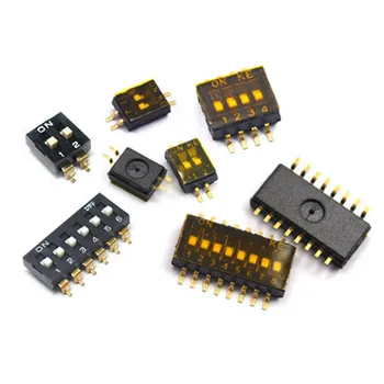 

10pcs SMD SMT Slide Type Switch 1P 2P 3P 4P 5P 6P 8P 10P 1.27mm Position Way Toggle Switch Black Snap Switch