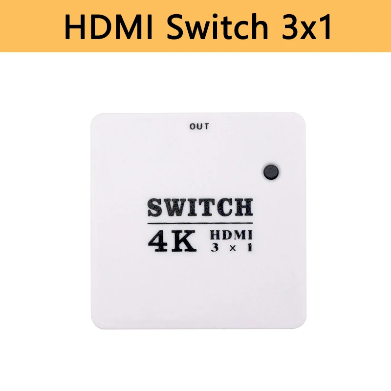 Мини 4K 3x1 HDMI коммутатор сплиттер 3 порта концентратор коробка Авто переключатель