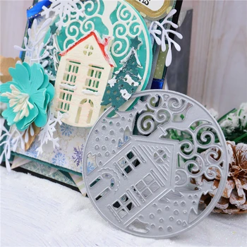 

Kokorosa Merry Christmas Home Metal Cutting Dies for Card Making Scrapbooking Die Embossing Cuts Stencil House Craft Dies New