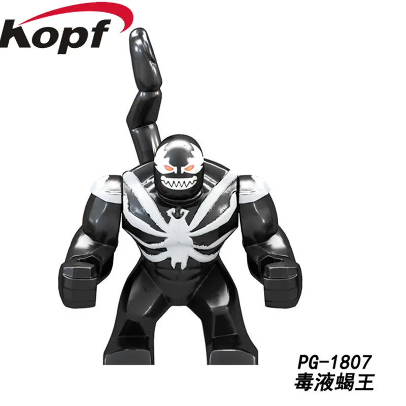 20 шт. строительные блоки Super Heroes большого размера Thanos Hulkbuster Venom Aleskse Wolverine Кирпичи игрушки для детей PG2063 - Цвет: PG1807 20pcs No Box