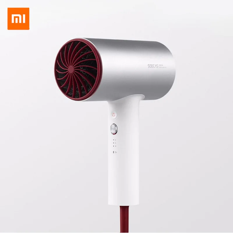 Xiaomi Soocas H3 Анионный фен Mijia корпус из алюминиевого сплава 1800 Вт воздушный выход анти-горячий инновационный диверсии Дизайн Парикмахерская сушилка