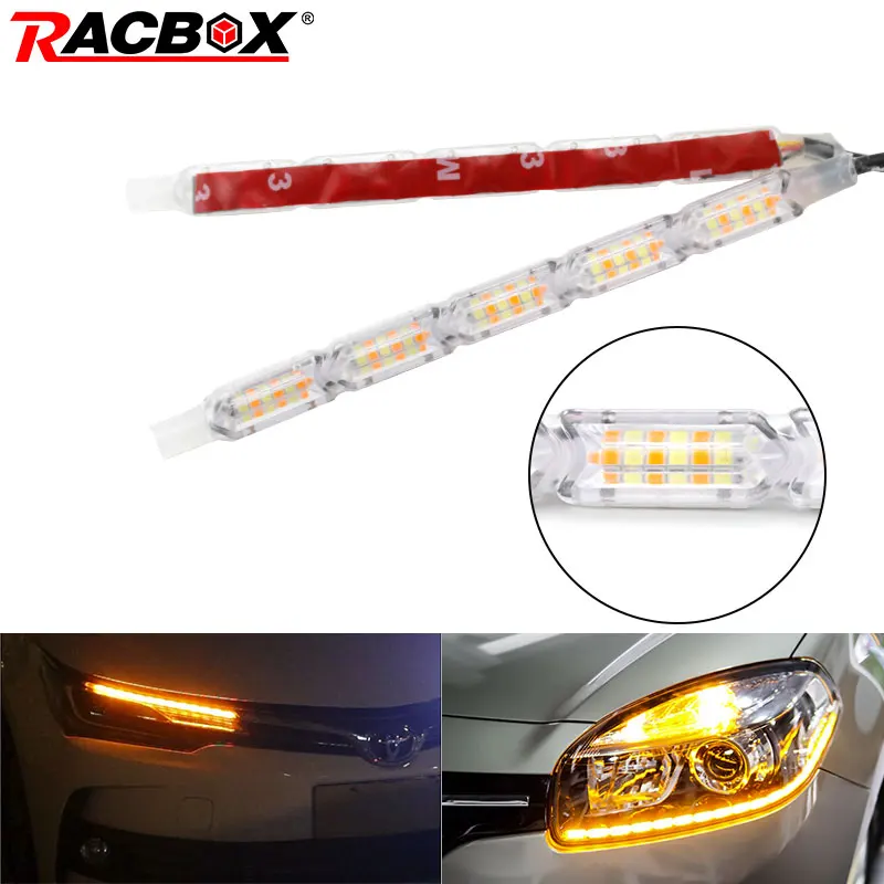 2 шт. водонепроницаемые гибсветодиодный светодиодные ленты для дневных ходовых