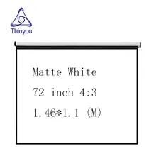 Thinyou 72 inch 4:3 Projector HD Screen Portable Folded Front Projection Screen Fabric With Eyelets Without Frame Thinyou 72 inch 4:3 Projector HD Screen Portable Folded Front Projection Screen Fabric With Eyelets Without Frame