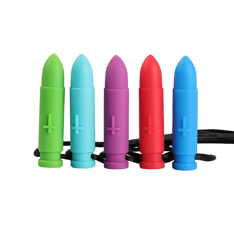 bullet shape chew necklace