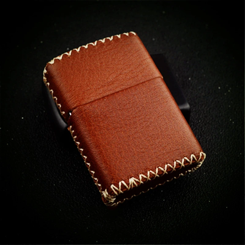 Винтажный кожаный чехол для зажигалки мужской карман Zippo Ordinary Plane Kerosene Machine