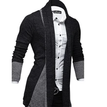 Свитер, пальто, мужской зимний теплый кардиган, джемперы, мужские полосатые лоскутные шерстяные флисовые пальто, мужская Трикотажная куртка, мужской костюм