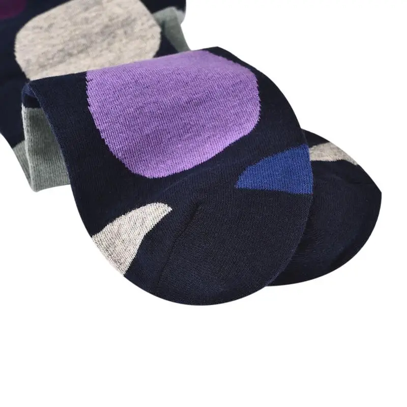 Мужские носки из хлопка с разноцветными сферическими узорами; Новинка; сезон весна-зима-осень; рождественские носки