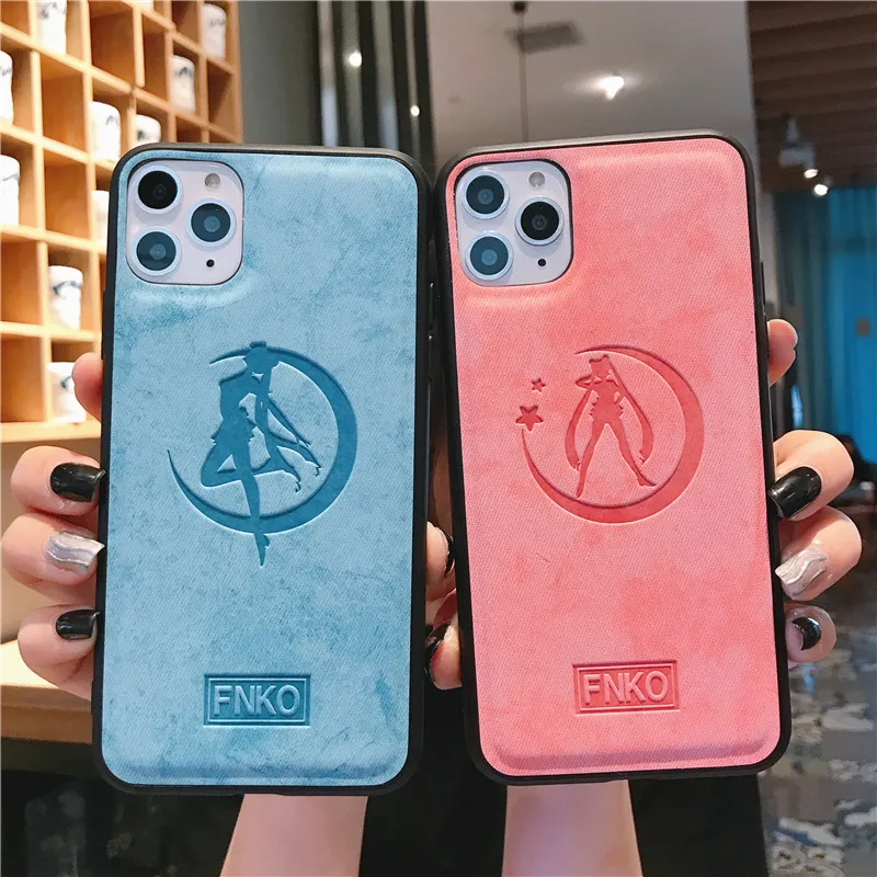 

for iphone 11 pro max Cute sailor moon monsters back case For iphone XS max XR X 8plus 6 7 plus Sullivan Mike PU hard Cover