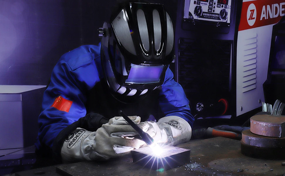 Máscara de soldadura ANDELI energía solar oscurecimiento automático filtro de luz TIG/MIG/CUT/MMA