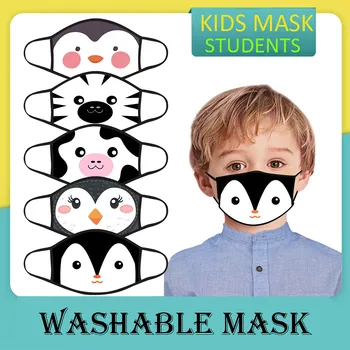 

Mascarilla 5pcs Children Kid Child's Cartton Print Face Mask Fashion Mouth Mask Pollution Face Masks Mouth Caps Washable