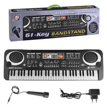 Hot Selling Electronic Keyboard Chargeable 61 Key with Microphone Children Beginner Music Toy Piano
