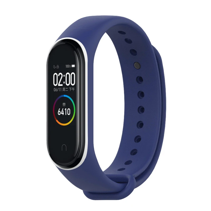 Цветной ремешок для Mi Band 4 сменный Силиконовый браслет с NFC Xiaomi 4|Смарт-аксессуары|