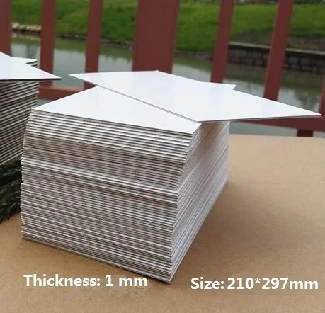Thickness 1mm Chipboard Size A4 Thick Cardstock Card White Cardboard Sheet For Paper Craft Backing Modelling