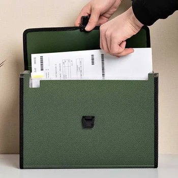 

File Bag Organ Bag A4 Portable Folder 12 Multi-layer Paper Ticket School Office Storage Package