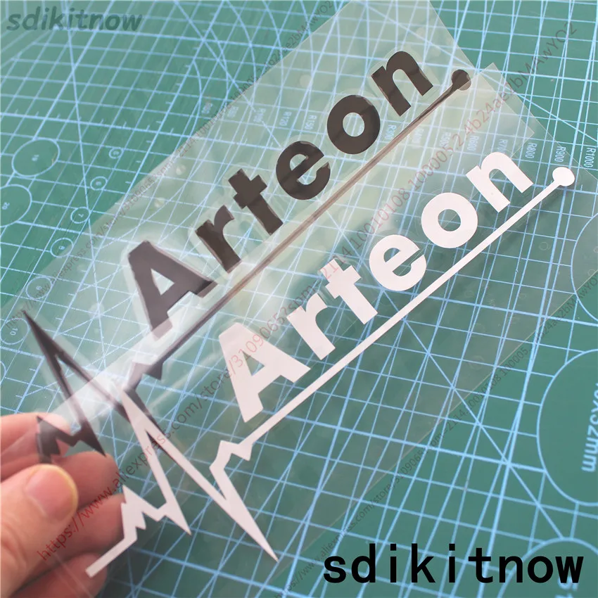 1Pc 2021 New Heart Beats Car Decal Sticker Styling Windows Decorazione Della Porta Per Volkswagen Arteon Accessori