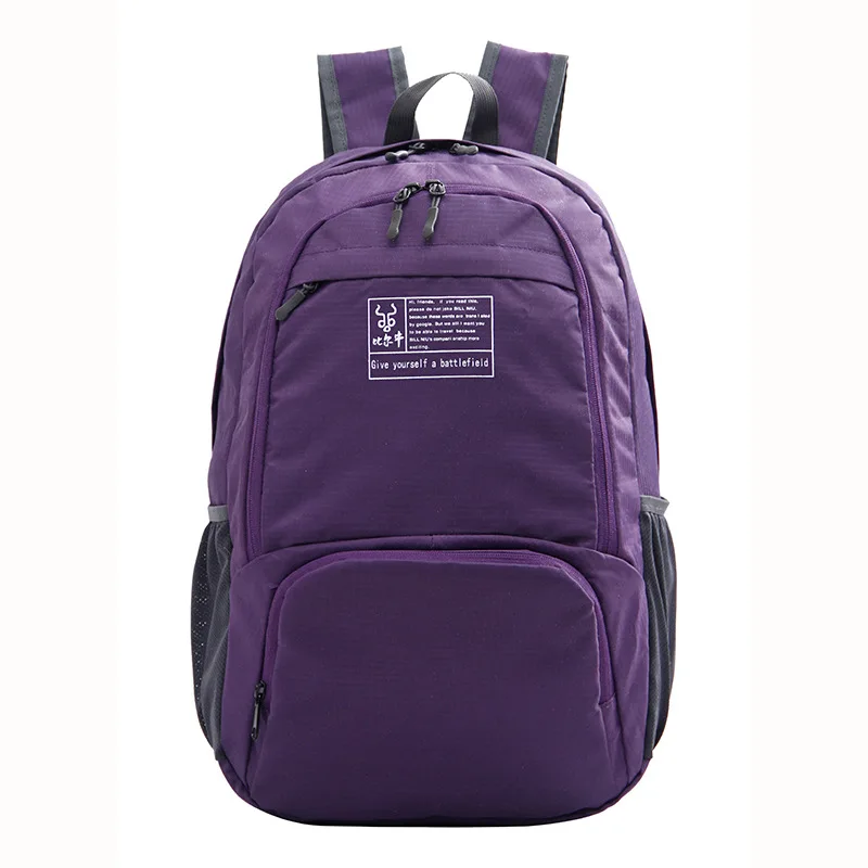 purple Многофункциональный легкий рюкзак, складные сумки для хранения для мужчин и женщин, спортивная сумка для альпинизма, дорожная сумка, рюкзак - Цвет: purple