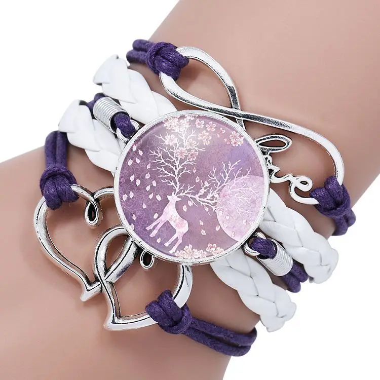 Best selling jewelry Pet time gemstone bracelet Peach heart combination bracelet chinese charms for bead crafts for kids