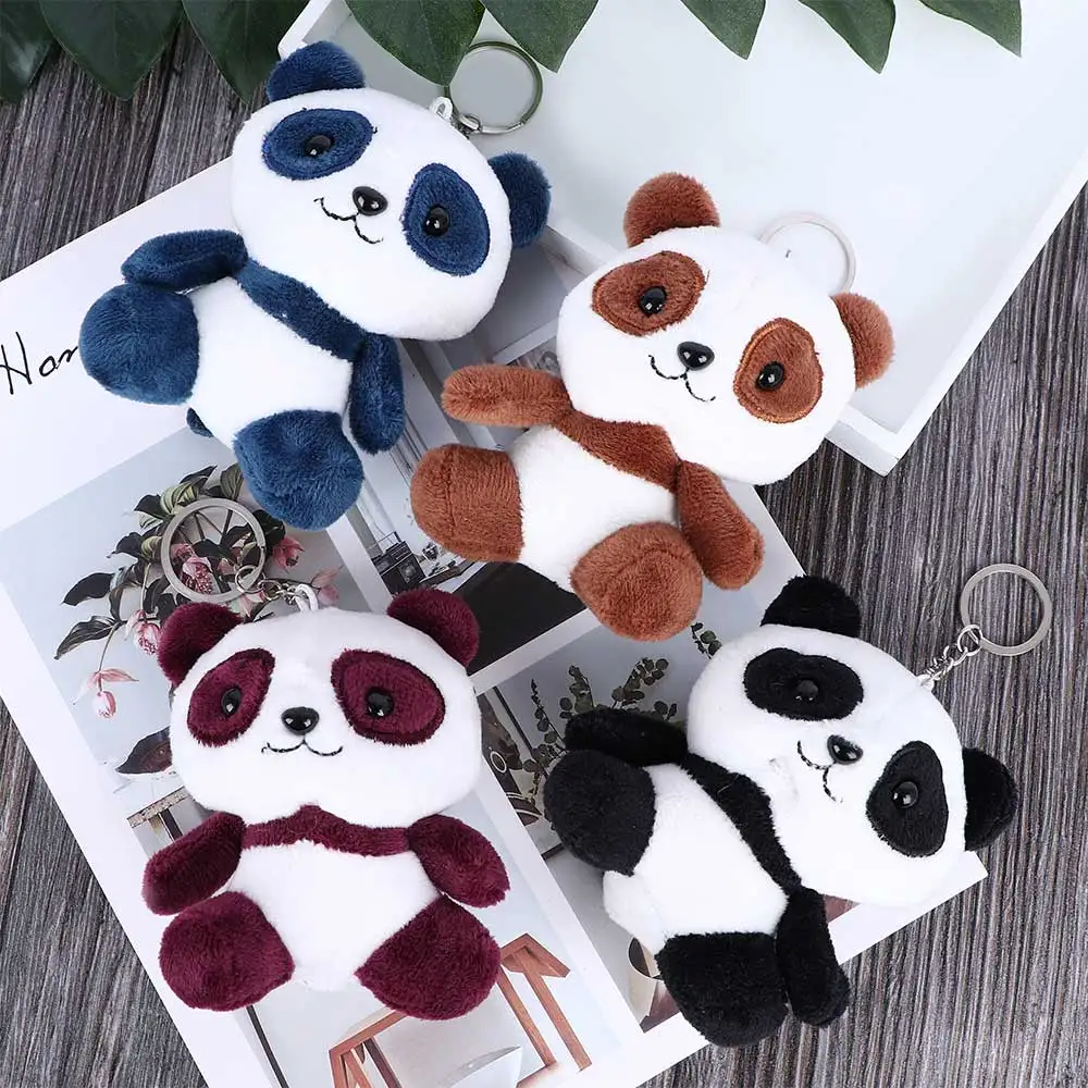 Cute Panda Stuffed Doll Cartoon Animal Stuffed Kids Plush Toys Key Chain Bag Pendant 10cm