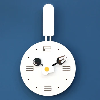 

Modern Wooden Wall Clock Creative Kitchen Clocks Cartoon Living Room Silent Secret Stash Bedroom Reloj Cocina Home Watch SC468