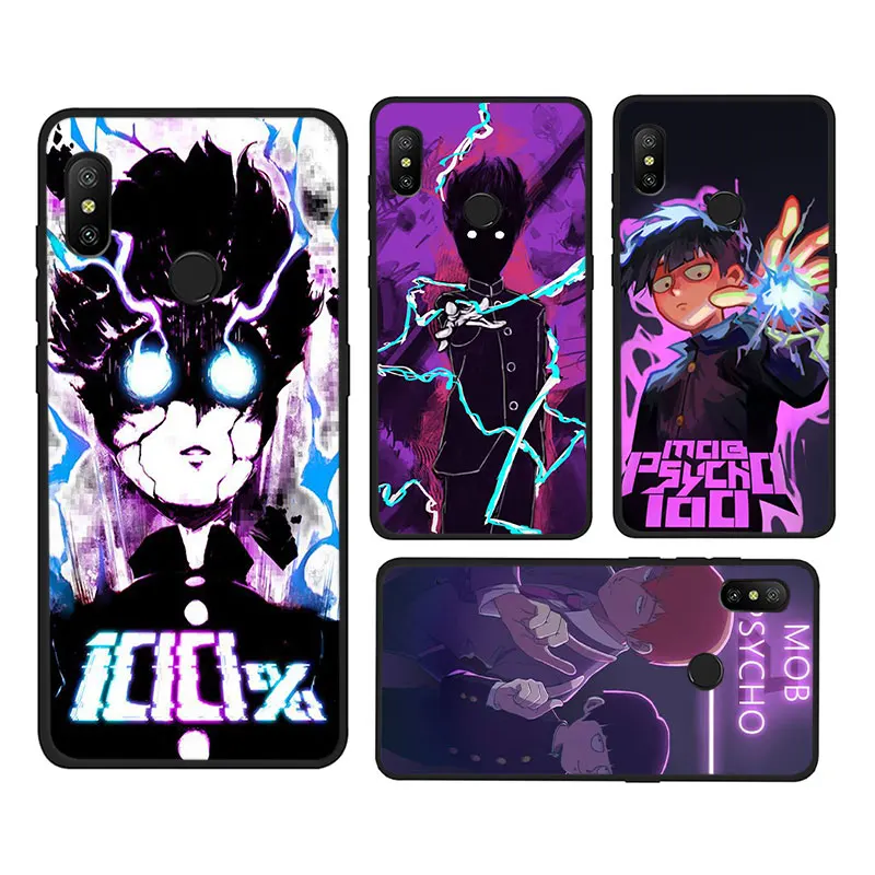 Мягкий ТПУ чехол для телефона EWAU Mob Psycho 100 для Xiaomi Redmi 4A 4X5 5A 6 6A 7 7A Plus GO S2 K20 pro