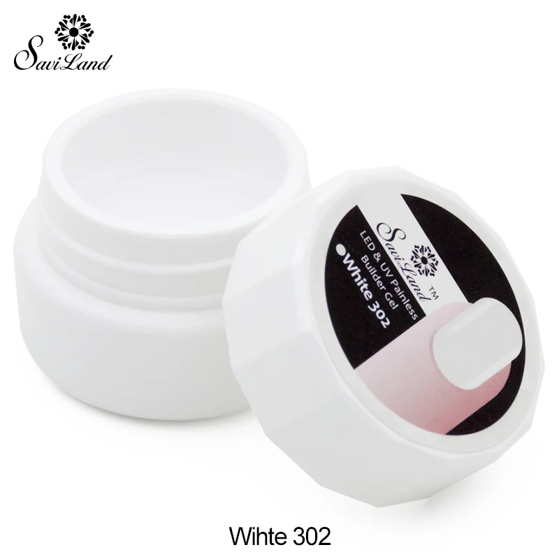 White 302 Saviland 3 шт. белый прозрачный строительный гель для полировки наборы для ногтей форма для полигеля акриловая грунтовка для наращивания ногтей Блеск инструменты - Цвет: White 302