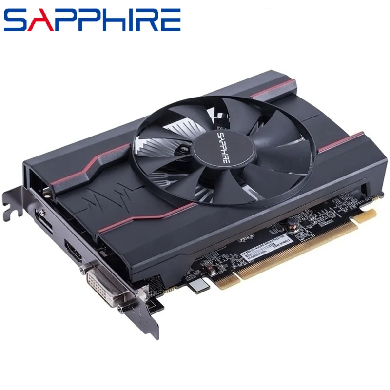 Видеокарты SAPPHIRE RX 550 2 Гб видеокарта GDDR5 для карт серии AMD RX 500 RX550 2 Гб D5 Radeon RX550-2GB HDMI DVI б/у