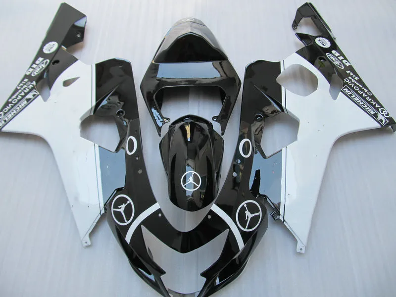Motorcycle Fairing kit for GSXR600 750 K4 04 05 GSXR 600 GSXR750 2004 2005 ABS White gloss black Fairings set+Gifts SF30 | Автомобили и