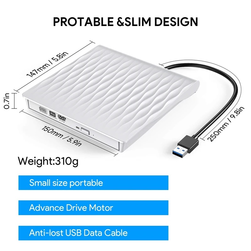 Тип C USB 3,0 внешний CD DVD привод портативный CD/DVD RW привод горелки оптический привод диск дубликатор для ноутбука Настольный MacBook