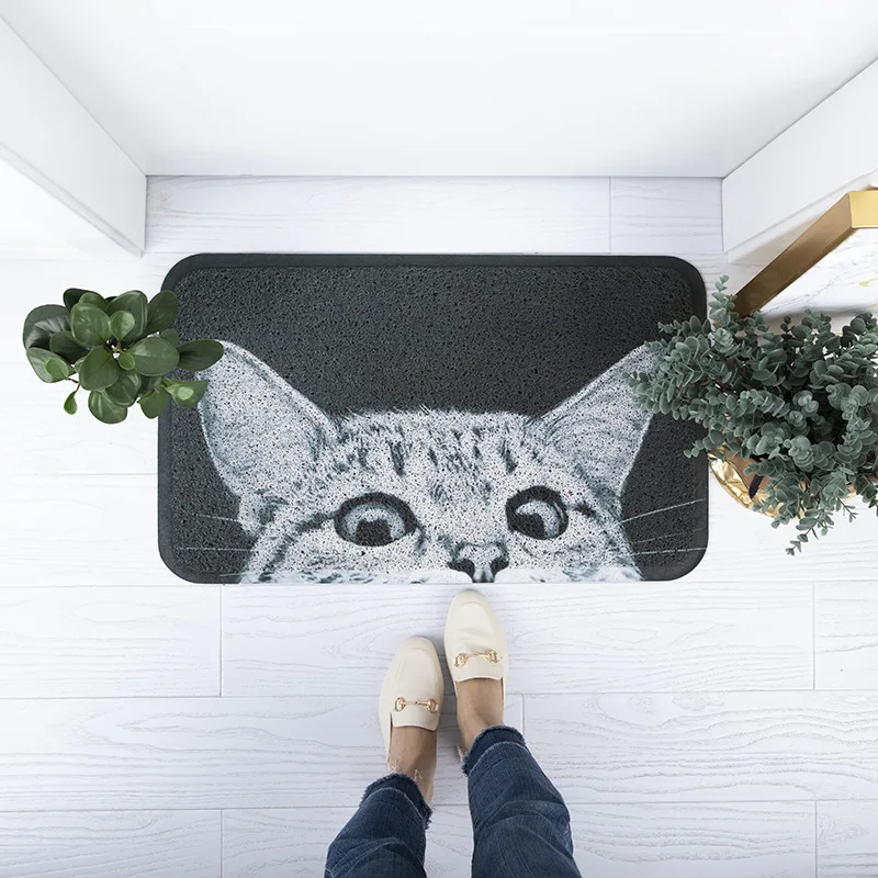 

Ковер Дверной Peep Cat, прямоугольный Противоскользящий напольный коврик с принтом для дома, для кухни, прихожей, улицы