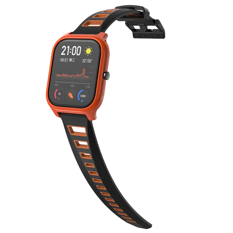 For Amazfit GTS Bracelet Wrist Strap + Protective PC Case Cover Shell Frame Protector Bumper for Huami Amazfit 20mm Wristbands For Amazfit GTS Bracelet Wrist Strap + Protective PC Case Cover Shell Frame Protector Bumper for Huami Amazfit 20mm Wristbands