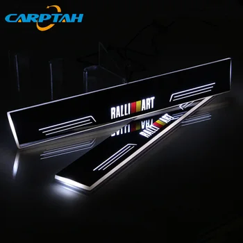 

CARPTAH Trim Pedal Car Exterior Parts LED Door Sill Scuff Plate Pathway Dynamic Streamer light For Mitsubishi Lancer 10 Ralliart