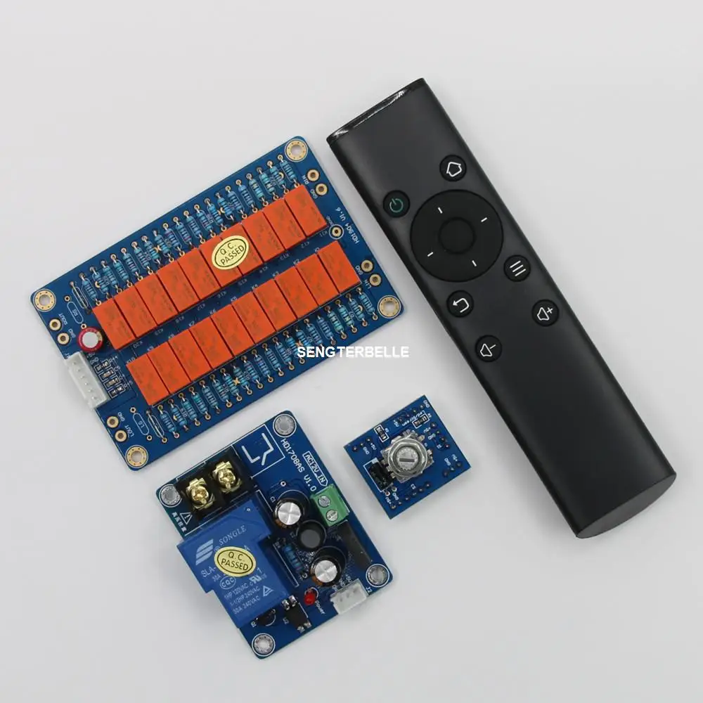 Hifi Remote Relay Resistance Volume Control Board  Encoder Passive Preamp Board No Dispaly