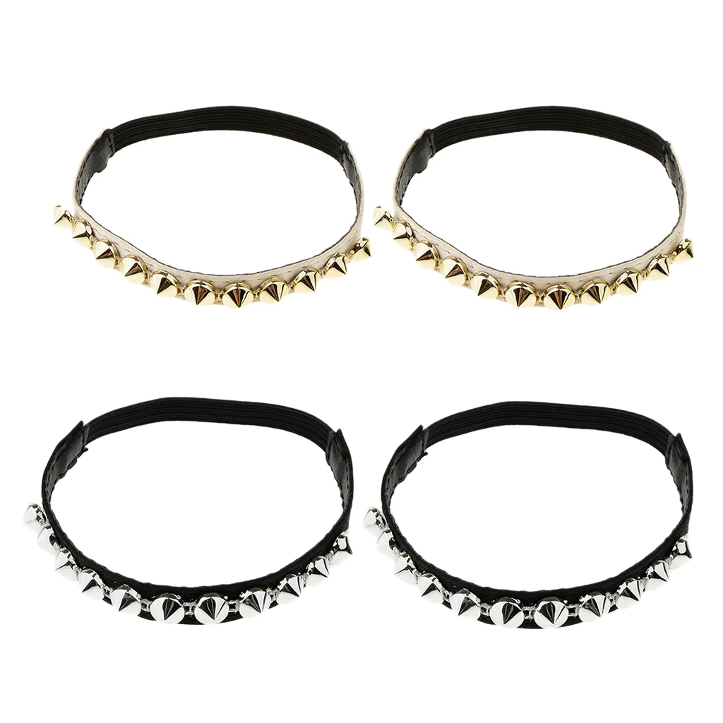 1 Pair Leather Shoe Straps Band for Holding Loose High Heeled Shoes Elastic Rivet Adjustable Shoe Belt Ankle Holding Loose