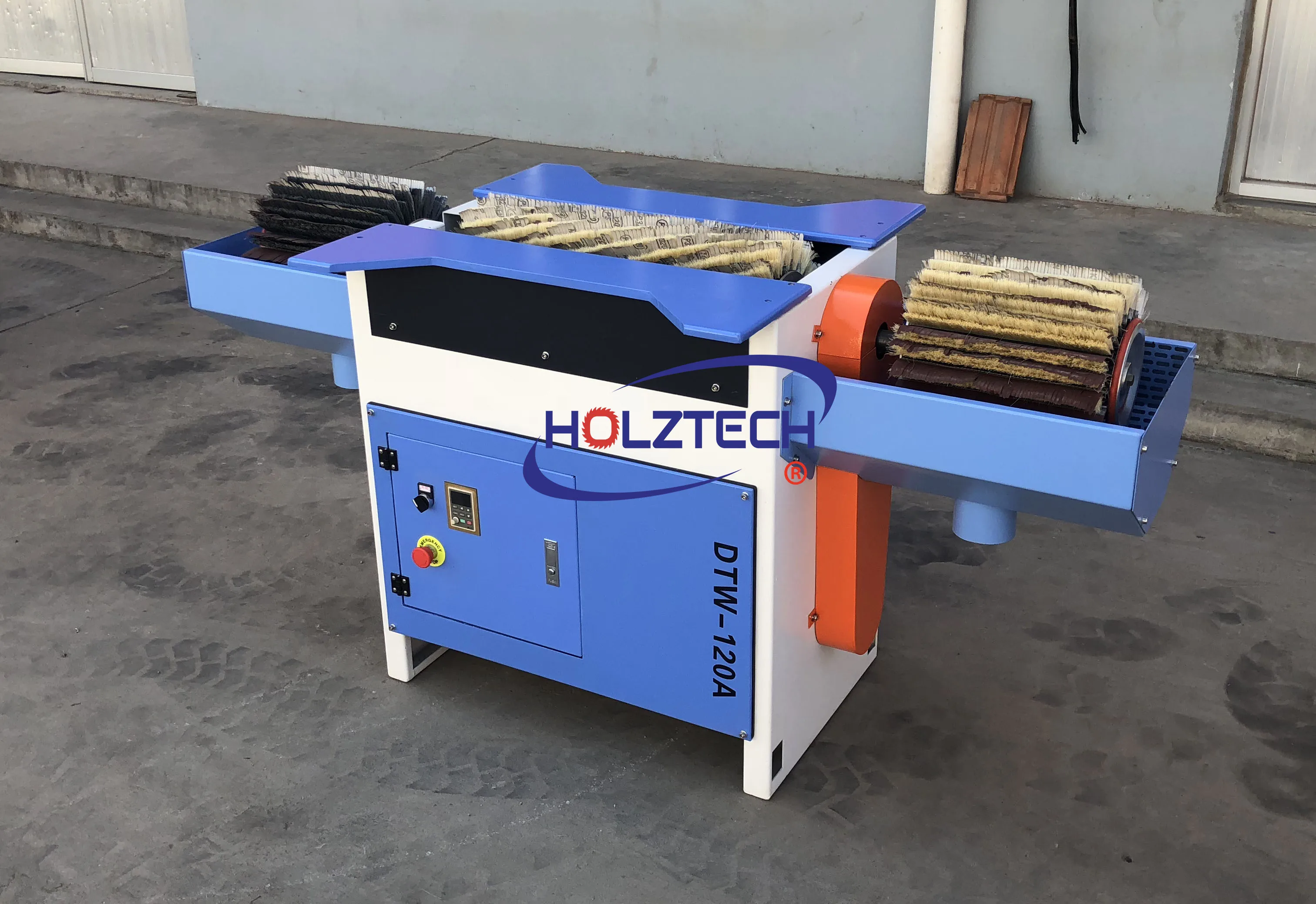 Horizontal Manual Brush Sanding Machine Drum Sander Polising Machine Three Rollers
