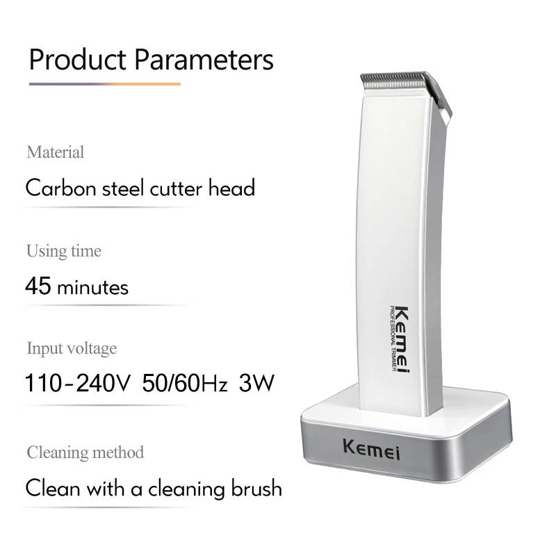 Kemei, 220-240 В, триммер для волос для мужчин, бритва, Парикмахерская, низкий уровень шума, Cutting3, ограниченная серия, перезаряжаемый триммер для бороды, станок для бритья, инструменты F30