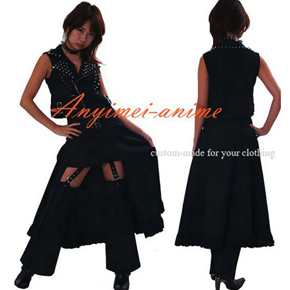 fondcosplay hiphop Gothic Tripp Lolita Punk Fashion black cotton Dress Outfit Cosplay Costume Tailor-made[CK253] |