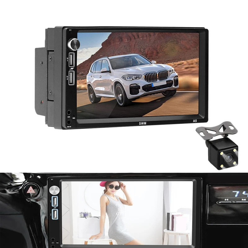 

7 Inch Android 8.1 Car Player 2Din MP5 GPS Stereo Receiver Driving Recorder Navigator Fm Radio Wifi Bluetooth 4.0 Head Unit A5,W