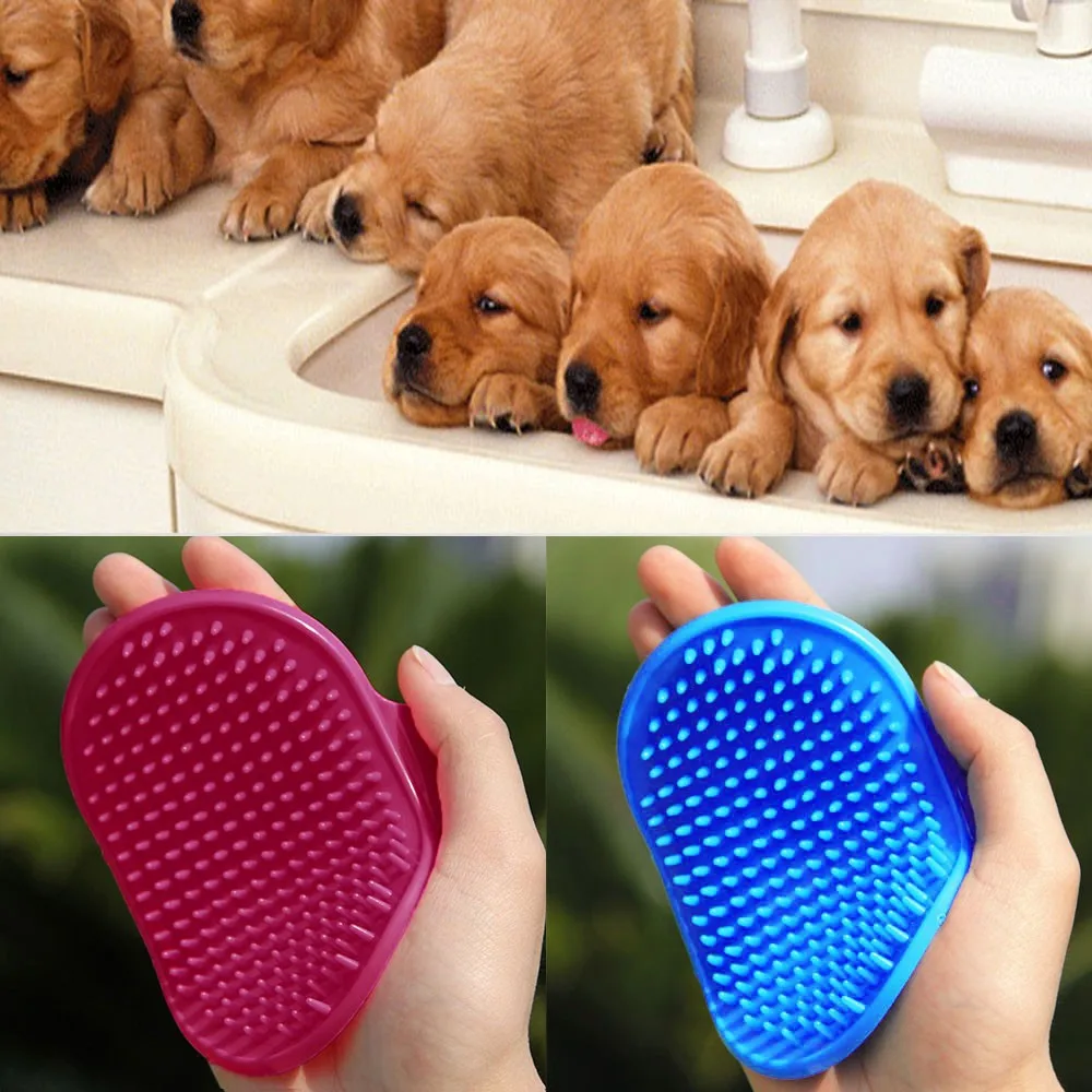 Masaje Mit-ducha para mascotas, cepillo para quitar el pelo, guantes con cepillo peine de goma, pelo, piel, masaje, n. ° 50g