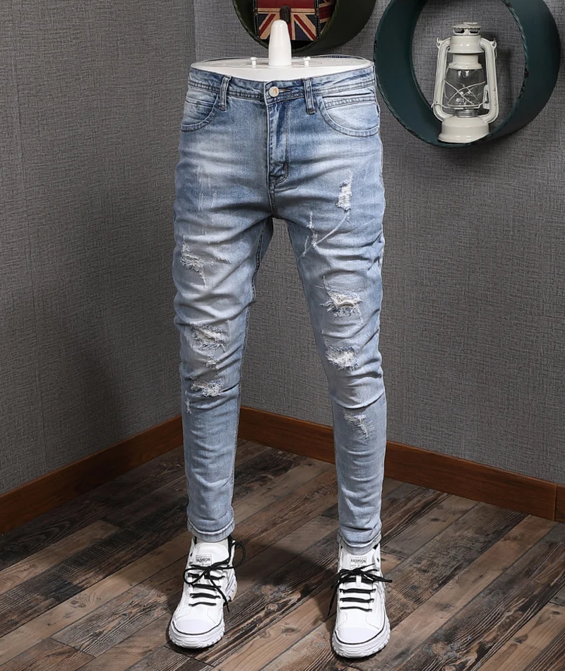 Light distressed jeans mens Clearance
