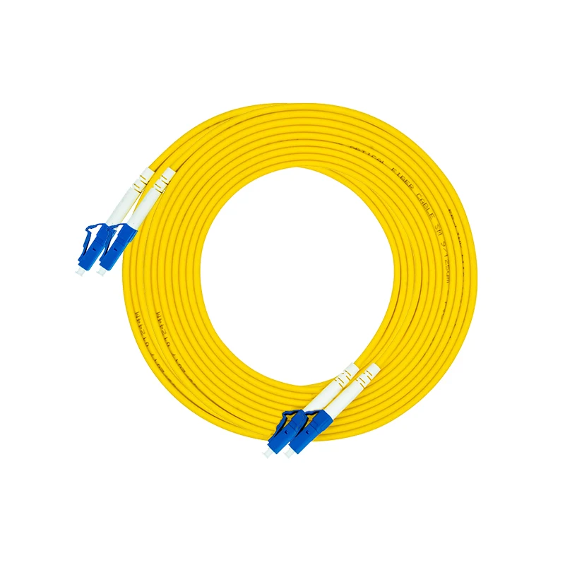 LC/UPC-LC/UPC волокно патч-корд дуплексный одиночный режим 3,0 мм G652D кабель в обертке волоконно-оптический джемпер