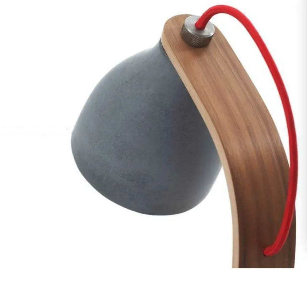 

American reading solid wooden iron table light for home