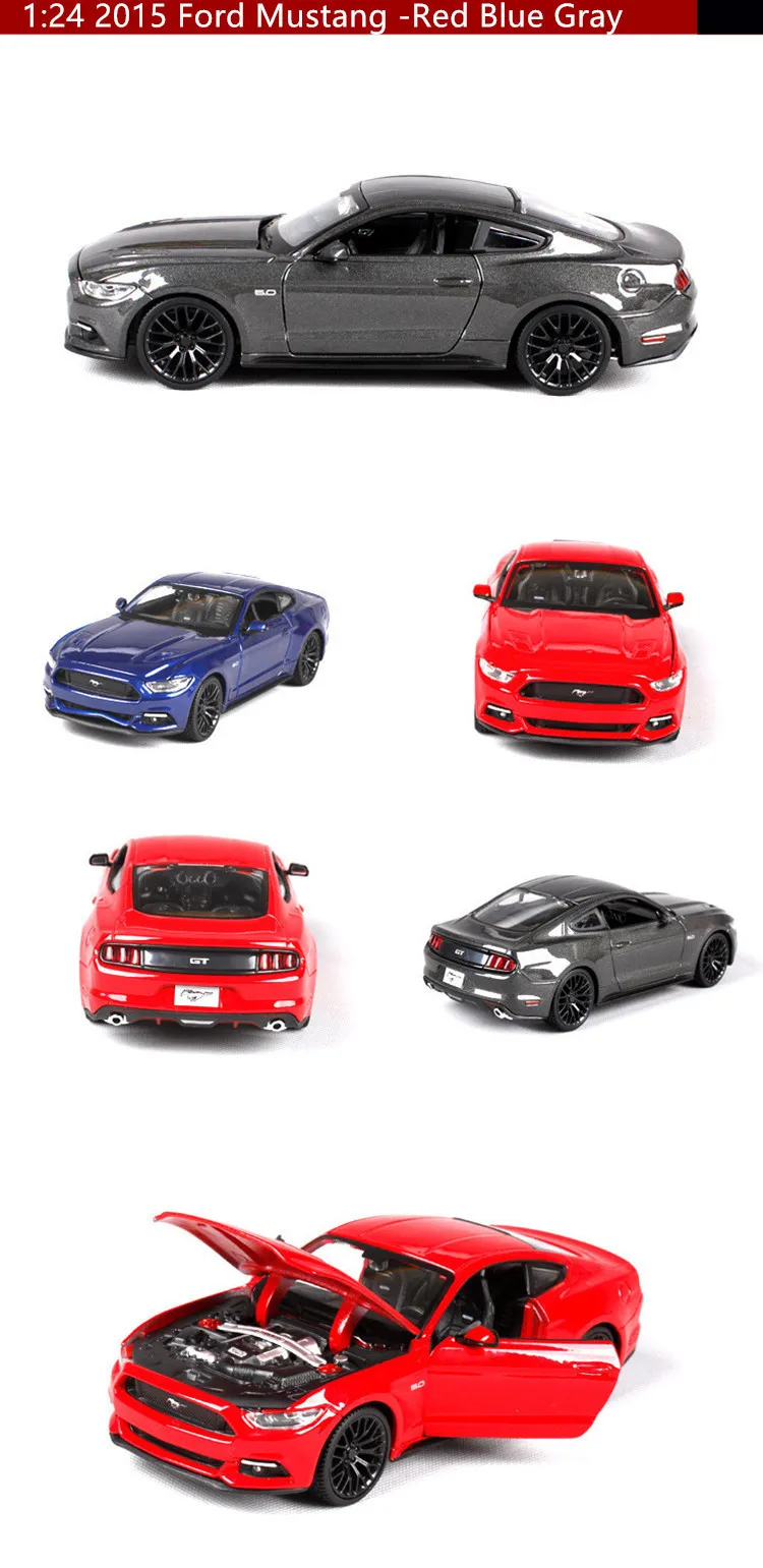 Изысканная 1:24 модель из сплава Mustang GT, модель спортивного автомобиля, коллекция премиум и gif