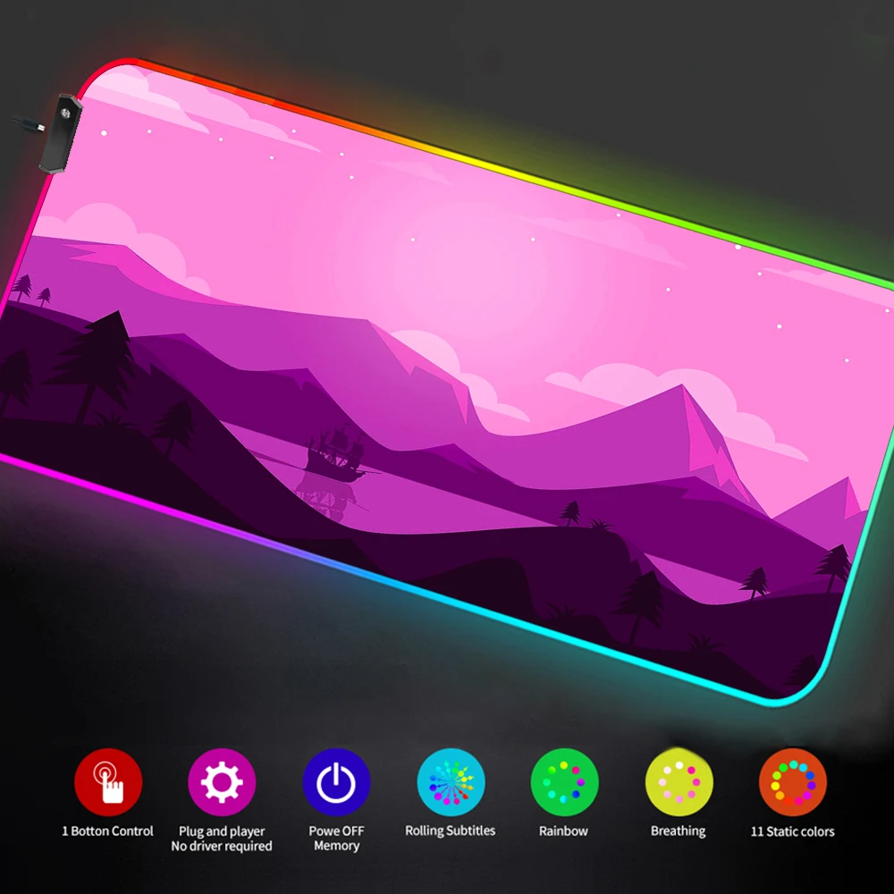 

Коврик для мыши с Rgb-подсветкой, светодиодный, синий