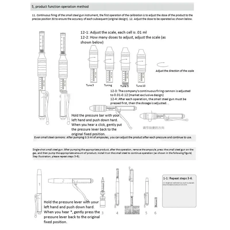 0,3 мл, 6 цветов, высокое давление, распылитель, гиалуроновая ручка, гиалуроническая ручка для губ, наполнитель для губ, против морщин, мезотерапия, пистолет для лифтинга лица