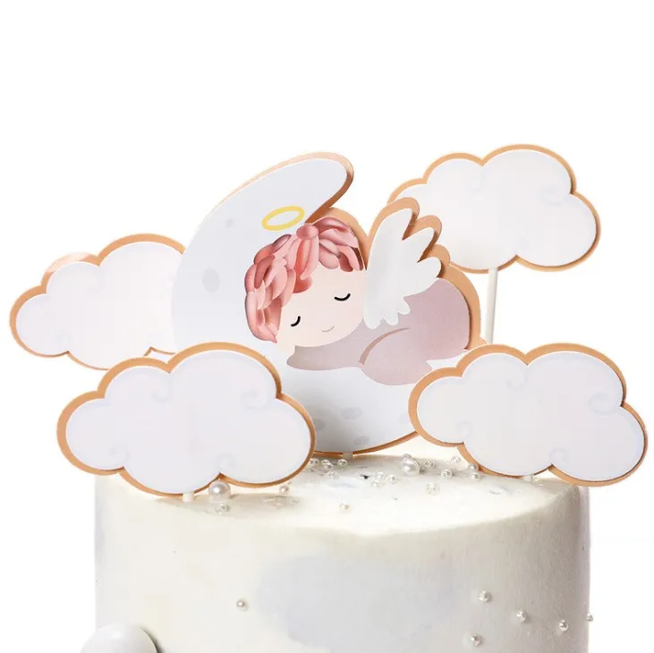 Ангел Луна детский торт Топпер прекрасные палочки для торта кекс Decor Декор вечерние наборы; детский душ день рождения девочка день рождения